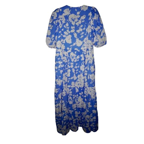 Tuckernuck Hyacinth House Blue Floral Ruffle Collar Louisa Maxi Dress Sz XS - Picture 5 of 5